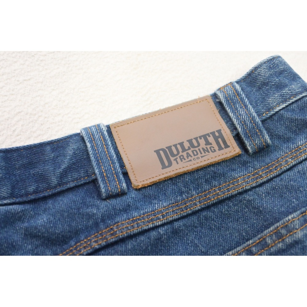 Duluth Trading Co Jeans Mens 44x32 Blue Relaxed Fit Straight Leg Rugged Cotton